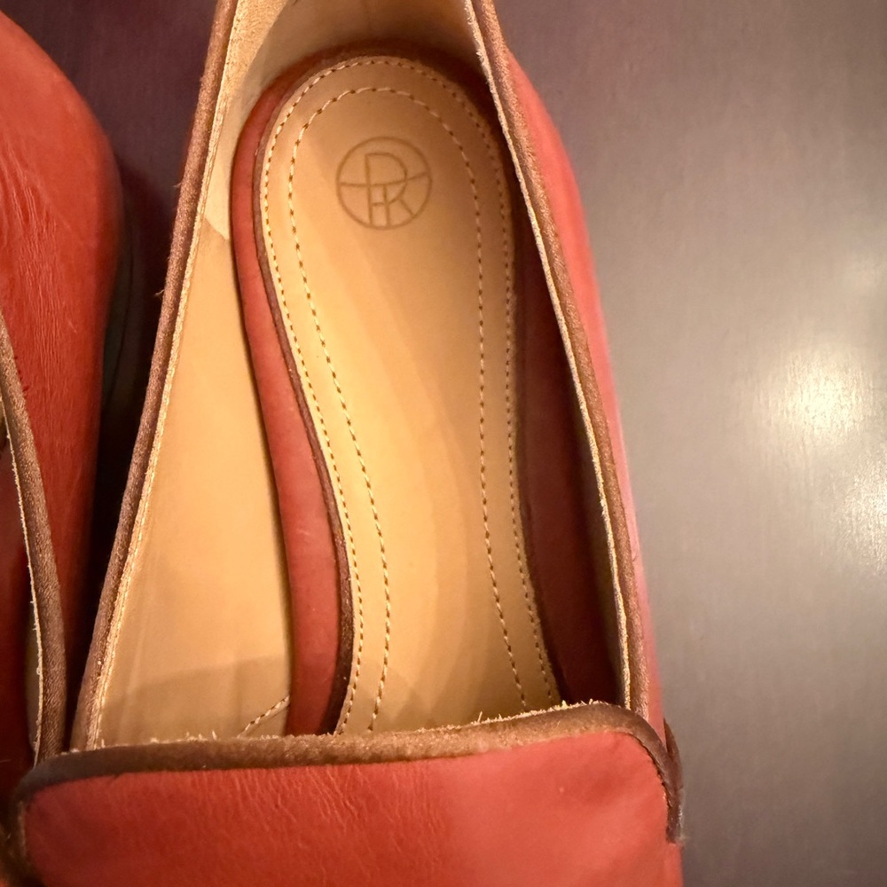 The Row Women’s Leather Slip-On Loafers in Rust Orange - Picture 4 of 5